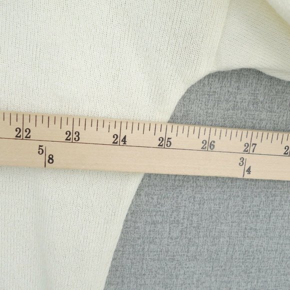 Cecico Blouse Womens Large White Long Sleeve Keyhole Cut Out Stretch - Picture 6 of 9